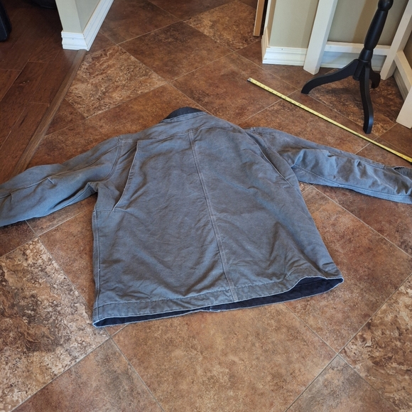 NICE! Carhartt Men's Heavyweight Gray Canvas Work Jacket Coat 3XL TALL - Picture 2 of 13